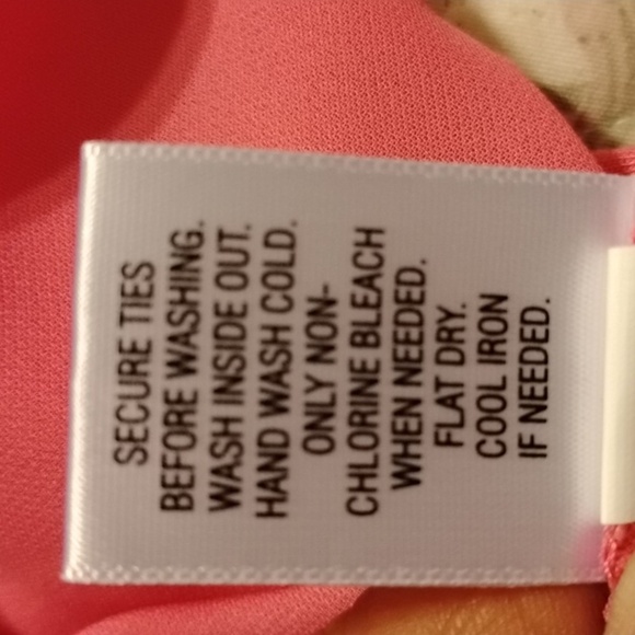 ELLE Woman's Pink Sleeveless Round Neck With Tie in Back: Size: M - Picture 8 of 8